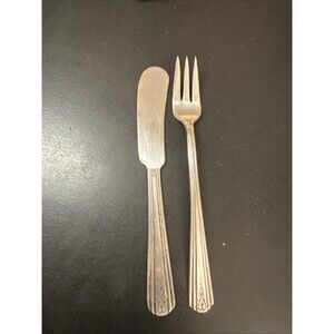 Two Vintage Avon Silverplate Butter Knife & 1 Cocktail Fork-International Silver